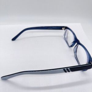 Zenni Eyeglasses Blue Rectangle Unisex Frame with Zenni Hardshell Clam C…